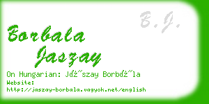 borbala jaszay business card